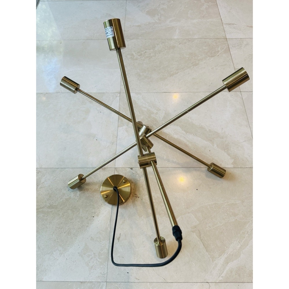 Sputnik Chandelier Brass Celing Modern 6-Light Modern Kitchen Dining Room